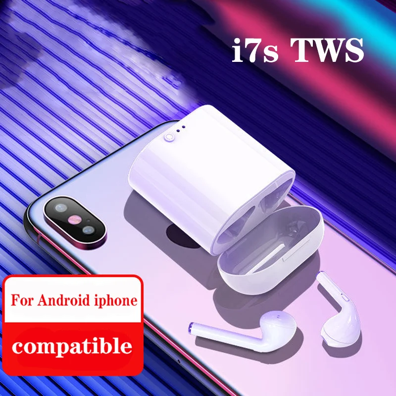 

i7s TWS Mini Wireless Bluetooth Earphone Stereo Earbud Headset With Charging Box Mic For Iphone Xiaomi Samsung HUAWEI In-ear