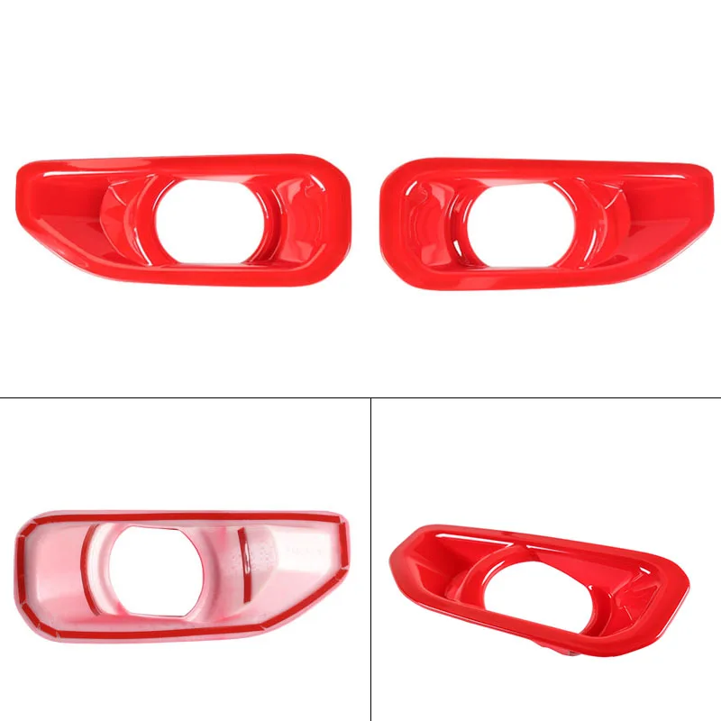Car Stickers Cover Trim for Jeep Wrangler 2018 Up ABS Car Front Fog Lamp Decoration Cover for Jeep Wrangler JL Car Accessories (12)