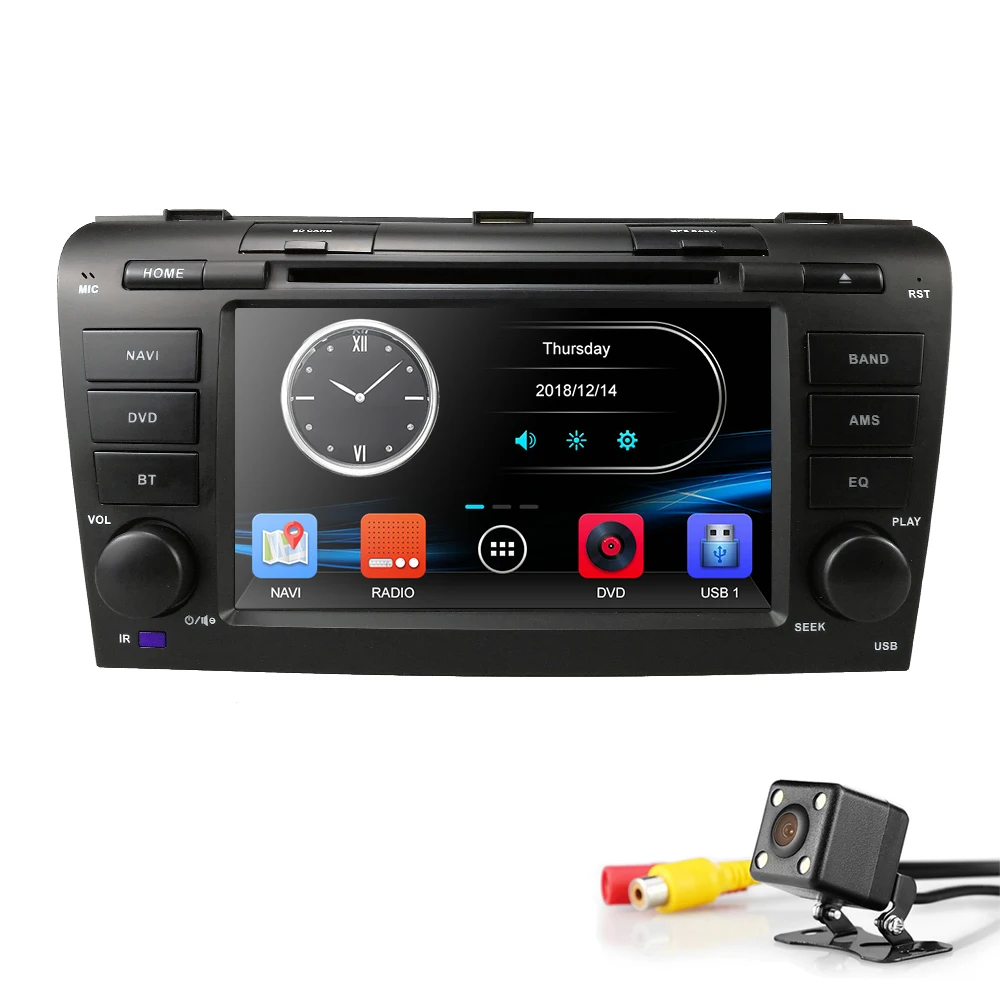 Flash Deal Wince 6.0 Car DVD Player Fit Mazda 3 GPS Navigation 2Din Steering Wheel 800*480 SD Radio Bluetooth TV DAB+BOX DVB-T Rearview CAM 1