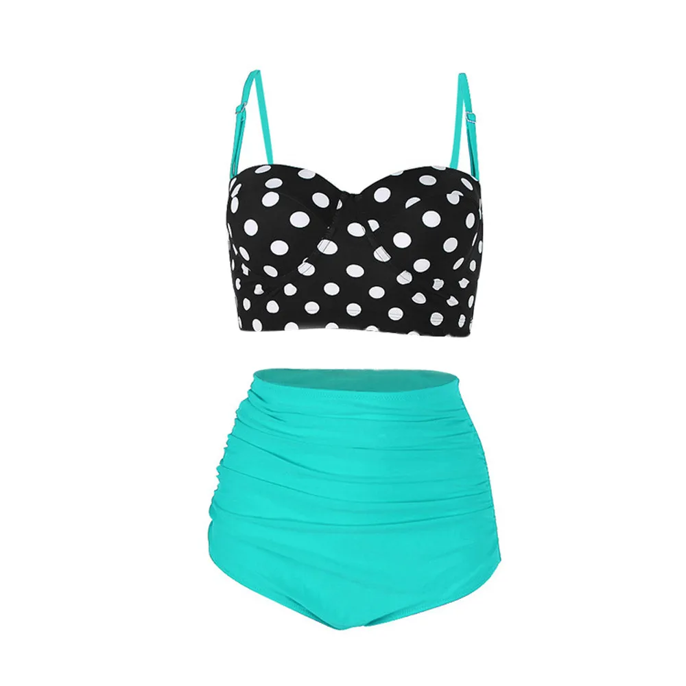 

women's swimming suit 2019 sexy bikini swimsuit Women Vintage Bikinis Bathing Suits Retro Halter Underwired Sexy Swimwear C4
