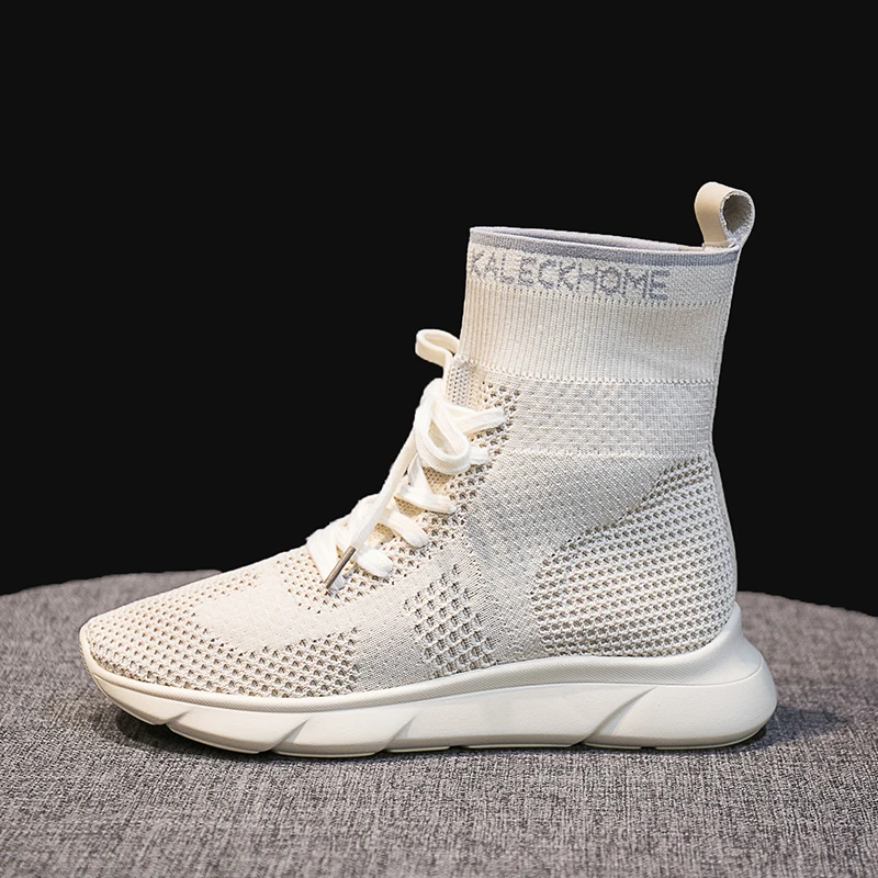

Fires Women Fashion Sneakers Summer Mesh Breathable Flat Shoes Ladies High Top Lace-up Outfoor Shoes Soft Soles Loafer Shoes