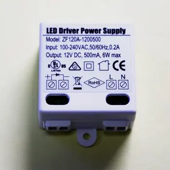 

150PCS/LOT DC12V 500mA 6W Mini Ultra-thin Compact size LED Driver power supply
