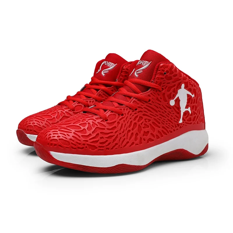 Оригинальные дизайнерские баскетбольные кроссовки для мужчин, студентов, игры в баскетбол, теннисные кроссовки, мужские кроссовки, Нескользящие дышащие кроссовки - Цвет: Red
