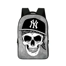 Skull Printing Laptop Backpacks for Men Best School Bookbags for College Students Boys Cool Mochilas Personalized Back Pack girl