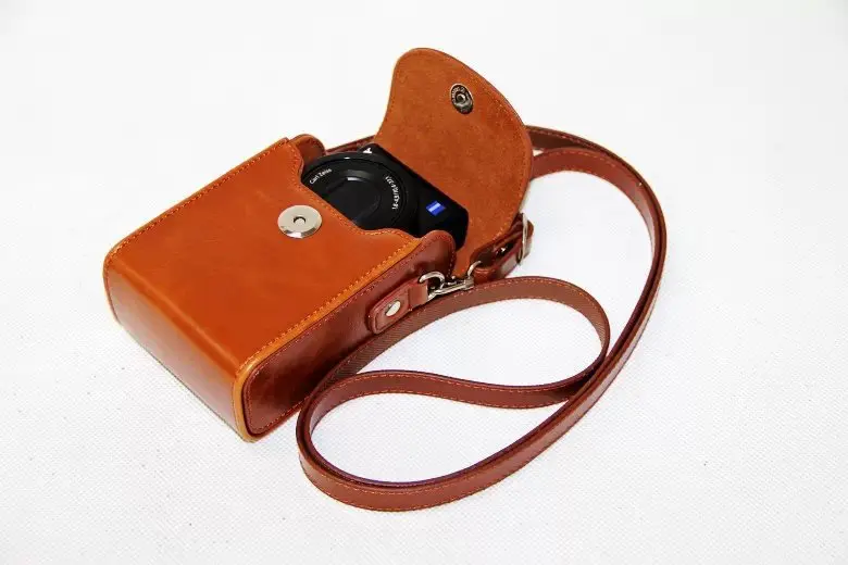 Bolsa Caso de Couro para Câmera New Vintage pu Canon G7x G9x G7x Mark ii G7xii Sx710 Sx700 Sx720 S90 S95 S90 Sx260 Sx240 Sx275 S120 S110 - Image 2