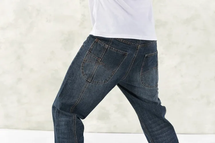 Для мужчин; повседневные штаны бренд классический полный длина костюм прямо хлопка деловой человек коммерческий плюс большие размеры 30-46 брюки