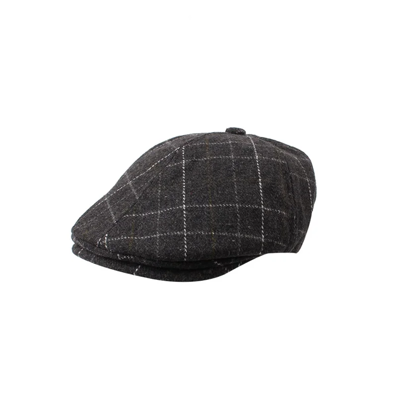 Casual Plaid Baby Beret Hat Classic Handsom Toddler Boys Caps Fashion Kids Beret Hat For Boys Spring Autumn Baby Boys Clothing (12)