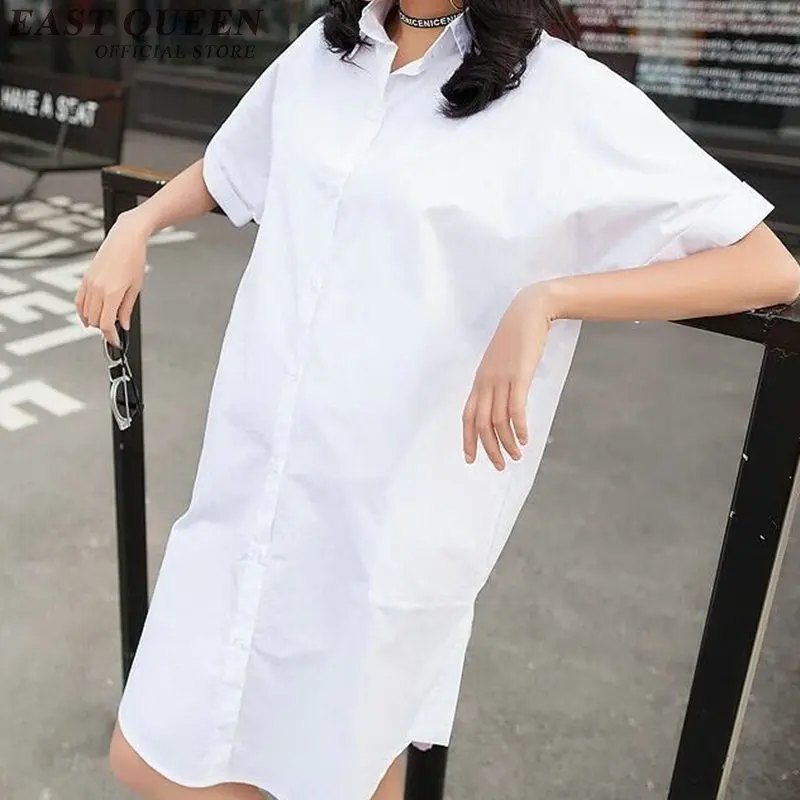 new-arrival-2018-summer-women-blouse-three-quarter-sleeve-white-shirt-female-button-front-casual-streetwear-s-3xl-nn0337-hq