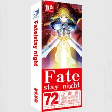 36 шт./компл. аниме Fate stay night Бумага Закладка для книги канцелярские принадлежности закладки книжные держатели карты сообщения подарочные канцелярские товары