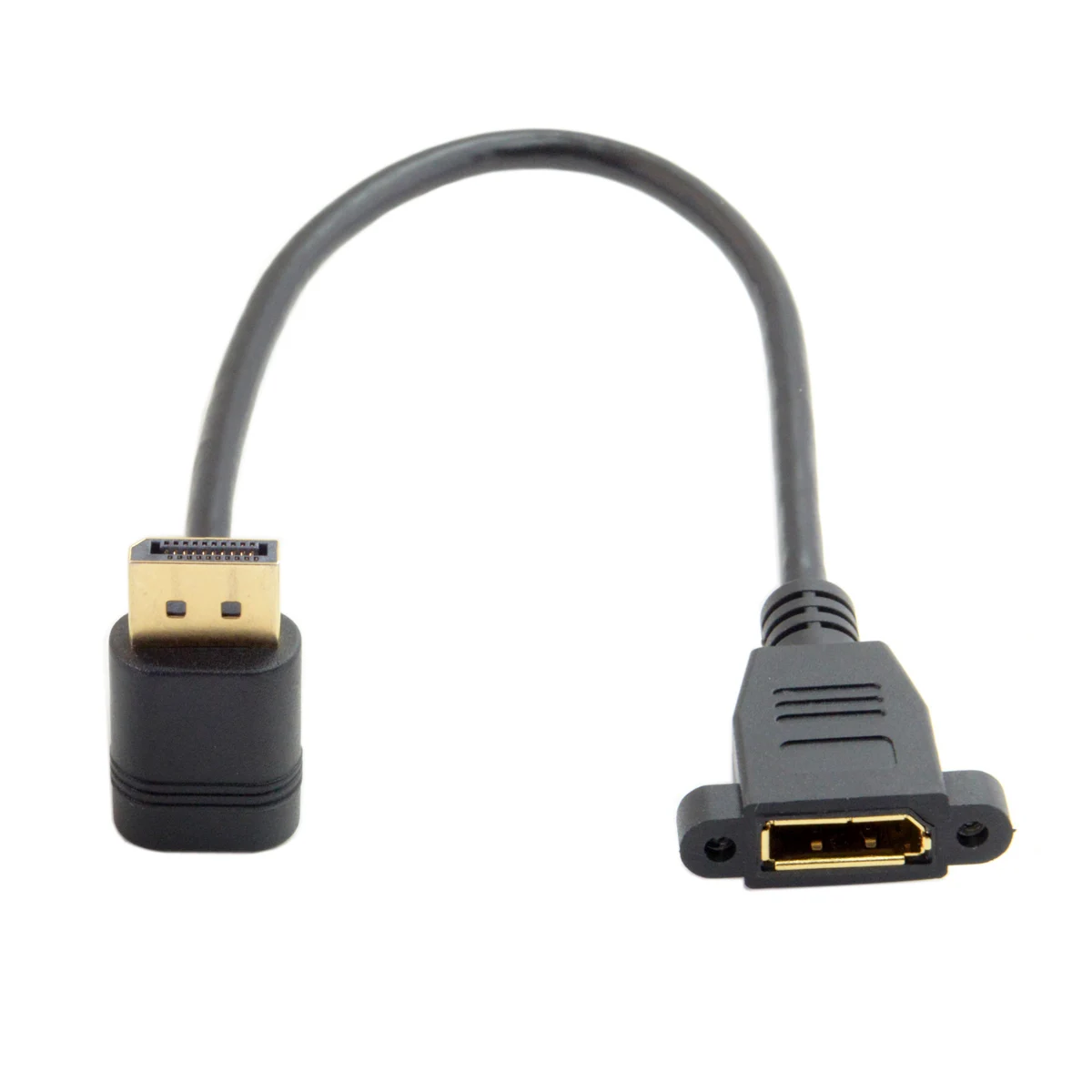 

Xiwai DisplayPort Display Port Male to Female 90 Degree Up Down Angled Extension Cable for CRT LCD Monitors 30cm