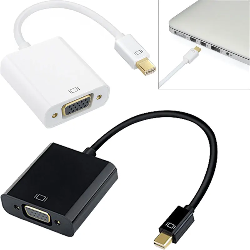 Mini Display Port DP to VGA Cable Adapter Converter fo Apple iMac Mac Hot