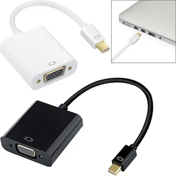 

New Hot Thunderbolt Display Port dp Mini DP To VGA Adapter Converter Cable for Apple MacBook Air Pro iMac ThinkPad X1