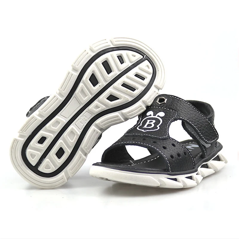 Beach Sandals Kids Boys Summer Classical Outdoor Cowhide Prewalker Soft