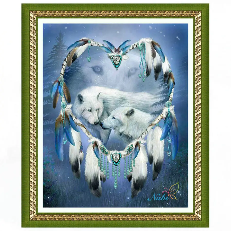 Квадратная Алмазная мозаичная алмазная живопись вышивка крестиком волк-5d diy Полный Стразы иконы 2981R - Цвет: 5568R