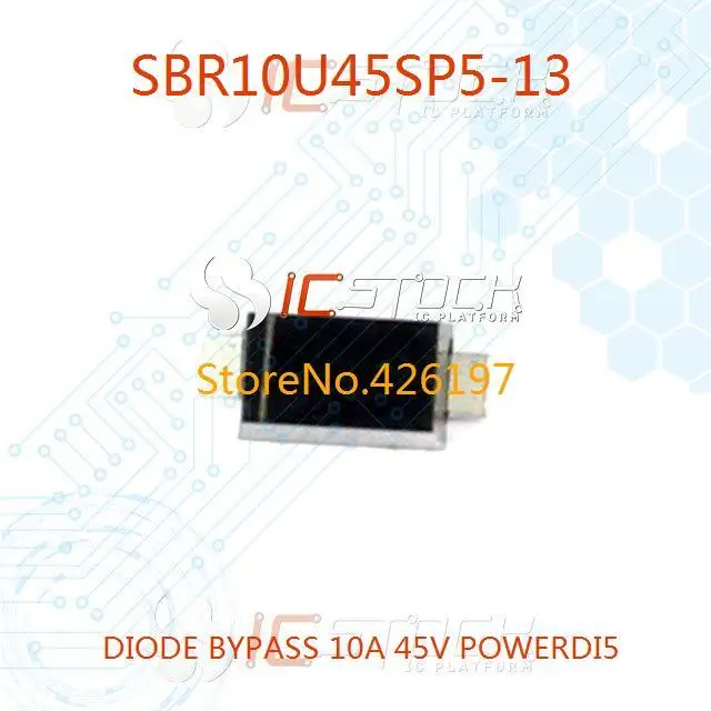 Free Shipping SBR10U45SP5 13 DIODE BYPASS 10A 45V POWERDI5 10U45