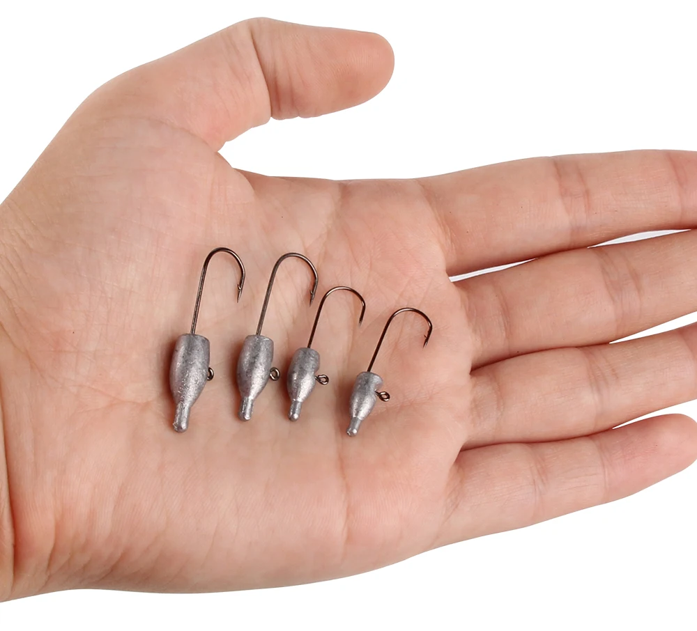RoseWood Fishing Hook 10pcs 1.3g 1.8g 2.5g 3.5g Jig Head Increased Lead Head Hooks For Soft Worm Hook Fishing Accessories Tackle  (5)