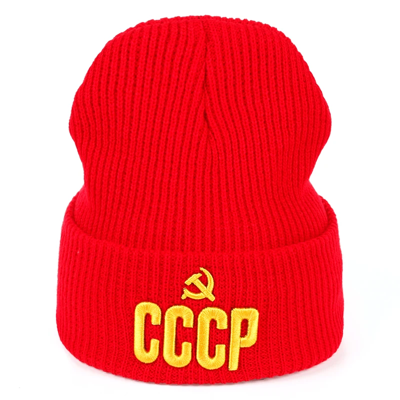 VORON новые CCCP СССР России горячая Распродажа стильные осенние и зимние теплые шапки унисекс Красная шапка с шапкой лучшего качества