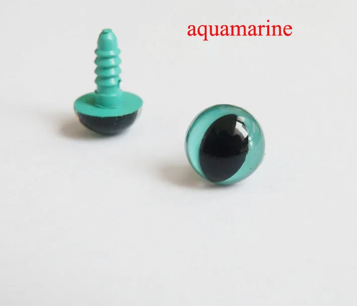 20pcs/lot colorful  Tiny 9mm toy cat eyes plastic safety eyes + washer for doll accessories--color option 14