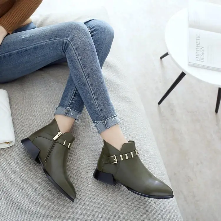 forme Bottes Épais Plus Mode Femmes Chelsea Femme Unique Chaussures De Talon Cheville as Cuir Court La Picture Marque Picture As Taille Véritable Plate qzOtXWwSxz