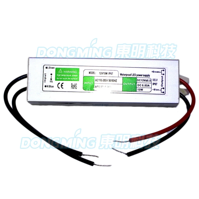 waterproof dc 10w led driver 12 volt power supply 0 83a ac110v~260vwaterproof dc 10w led driver 12 volt power supply 0 83a ac110v~260v lighting transformers driver for led strip 12v ac adapter
