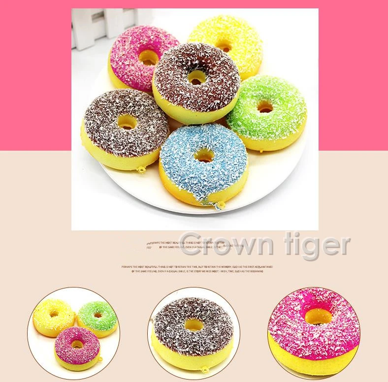 Kawaii Squishe Jumbo squishy Donut антистрессовая игрушка Squishy медленно поднимающаяся снятие стресса Новинка кляп игрушки гаджет антистресс брелок