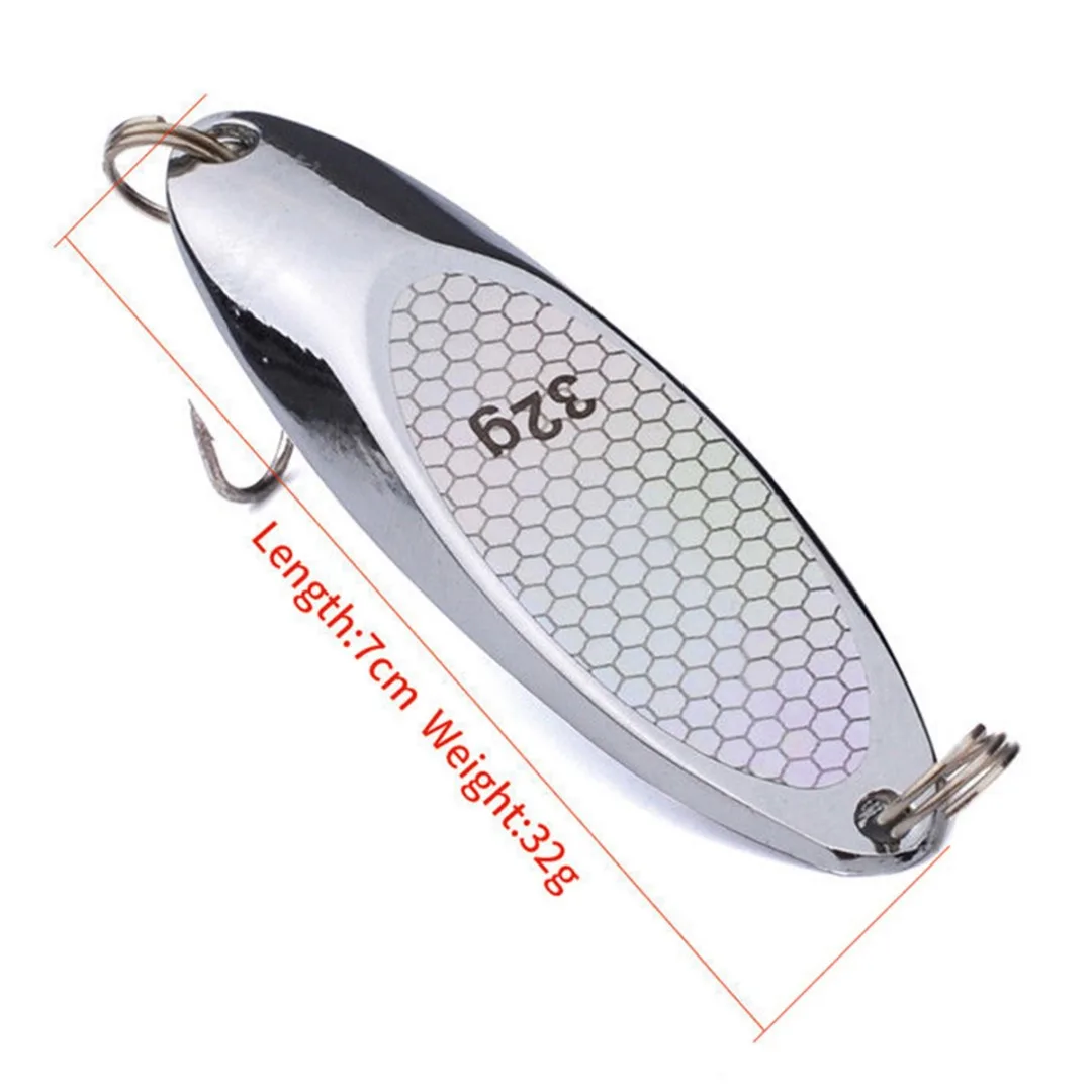 1Pcs High Quality 3g-40g Metal Spoon Fishing Lures Hard Baits Silver Spoon Lure For Fishing Baits Sea Lures Tool 9 Sizes