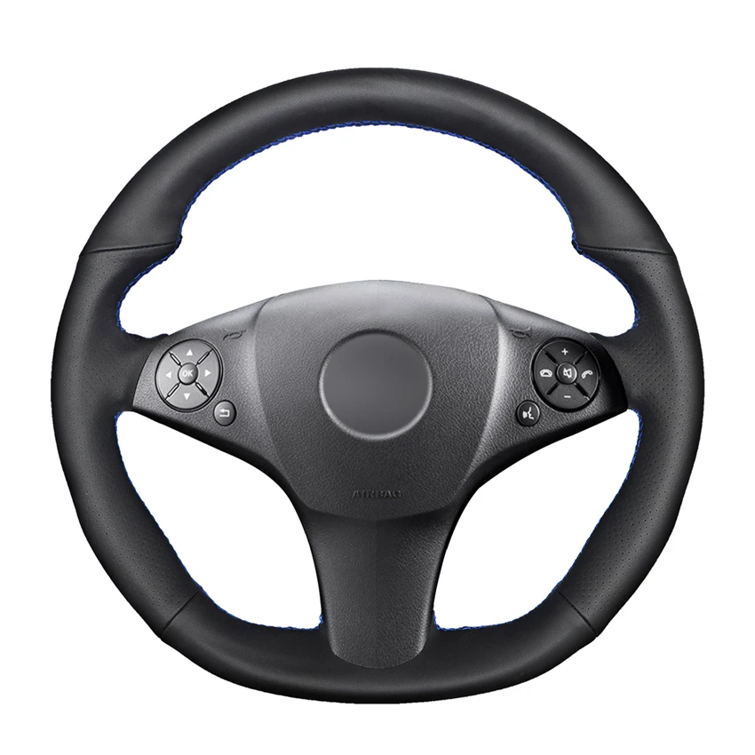 

Hand-stitched Black PU Artificial Leather Car Steering Wheel Cover for Mercedes Benz SLR-Class 2009 SL-CLass AMG 63 65 2009-2012