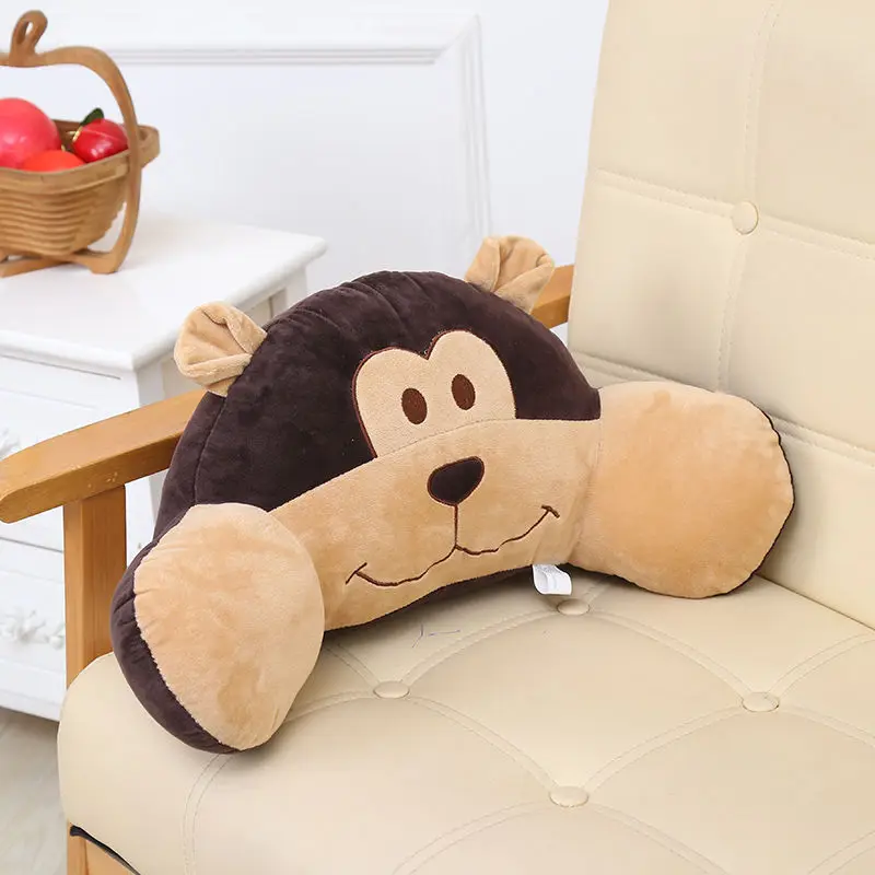 monkey Мультяшные Животные декоративные подушки для дивана, автокресло офисное кресло милые подушки, Талия Подушка для поддержки спины Подушка под поясницу - Цвет: monkey