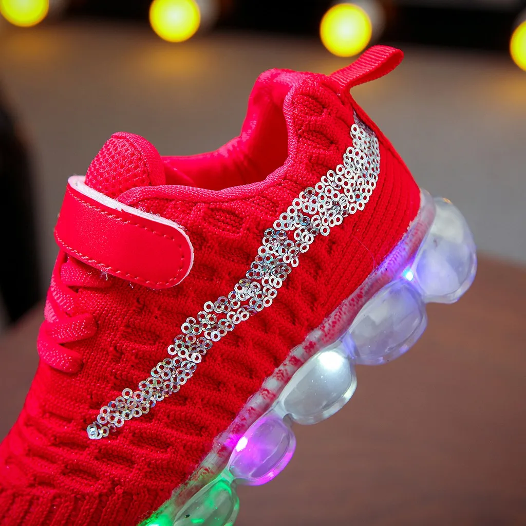 SAGACE/светодиодный светильник; детская обувь для девочек; детские светящиеся спортивные кроссовки для бега; спортивная уличная обувь; повседневная детская обувь; светодиодный светильник