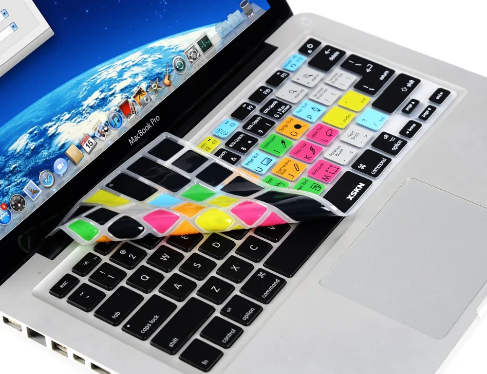 Xskn para Photoshop Teclas de Atalho Pele para Macbook Projeto Funcional Silicone Keyboard Cover Eua & Europa Versão Comum ps - Imagem 5