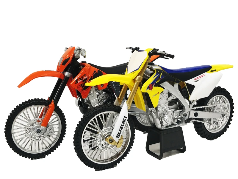 

1:12 Newray KTM 450 EXC Suzuki RM-Z Diecast Miniature Bikes Motocross No Box