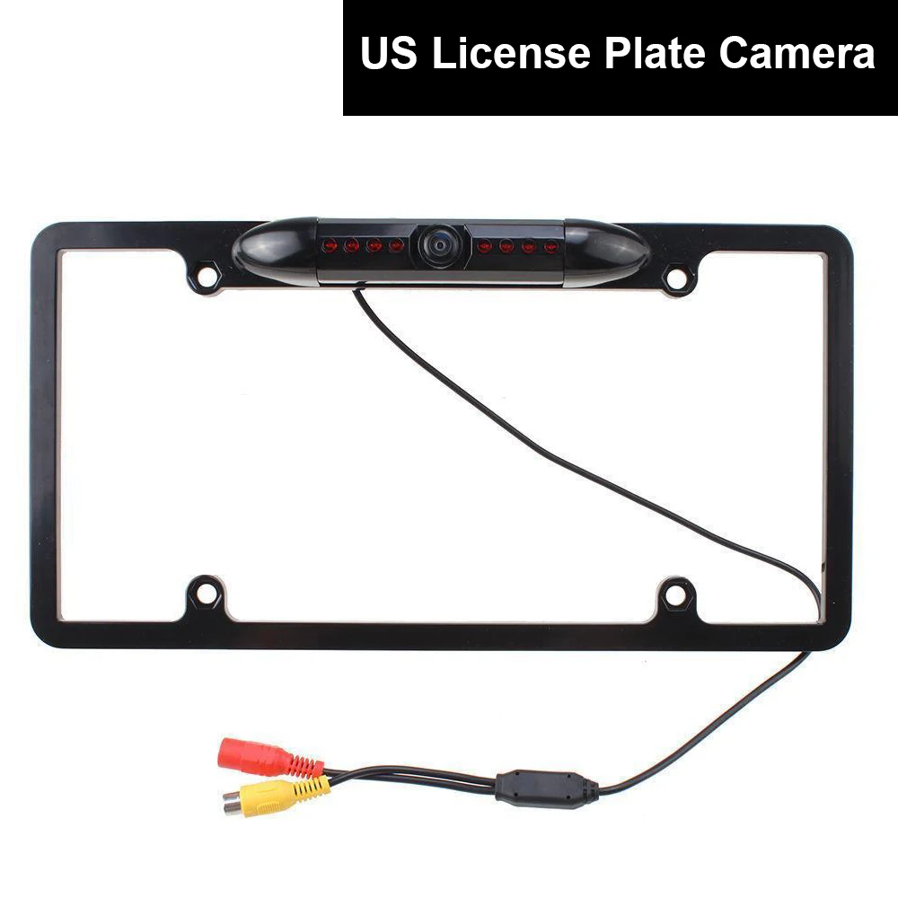 Car Rear View Backup Camera 8 IR Night Vision US License Plate Frame