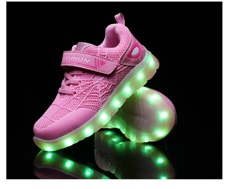 children's shoes for sale Green Pink USB New Charging Basket Led Children Shoes With Light Up Kids Casual Boys&Girls Luminous Sneakers Glowing Shoe enfant best children's shoes