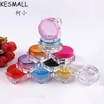 

KESMALL 100PCS 5g Empty Concealer Compact Eyeshadow Case DIY BB Cream Container Cosmetics Make Up Holder Multi Color CO471