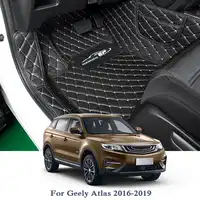 PU Car Floor Mat For Geely Atlas 2016-2019 5Seats LHD Auto Foot Pad Automobile Carpet Cover Car Styling Internal Accessories