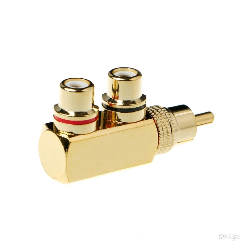 

Copper RCA connector Audio and video tee connector RCA male to female AV socket connector adapter plugs C90A New Drop ship