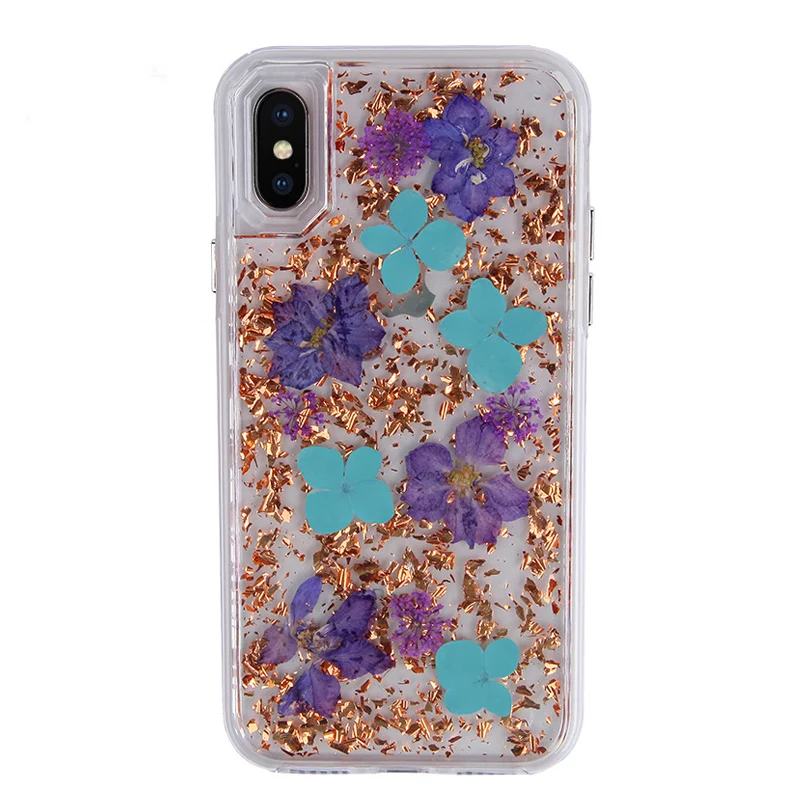 Тонкие защитные дизайнерские чехлы с настоящими цветами для samsung Galaxy S9 S10 Plus S10E Note8