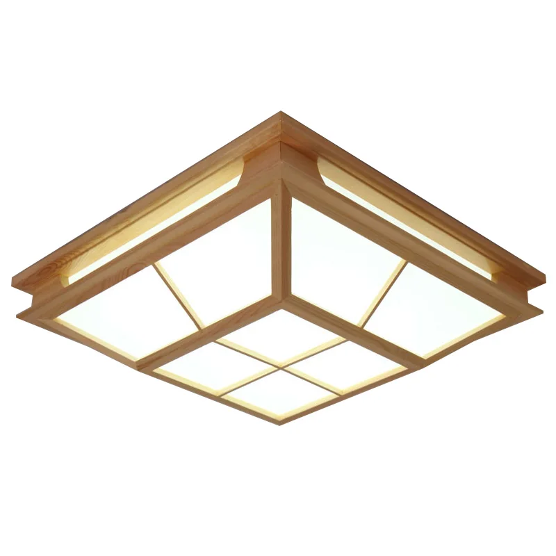 Новые китайские элегантные деревянные светодиодные потолочные светильники