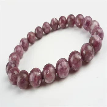 

Fashion Stretch Bracelets For Women Femme Wholesale 8mm Genuine Natural Stone Watermelon Tourmaline Round Bead Bracelet