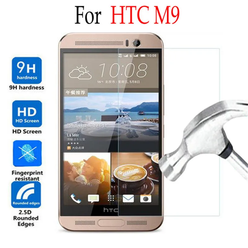 

For HTC One M9 Tempered Glass For HTC One M9 Screen Protector For HTC One M9 M 9 Protective Glass Film pelicula de vidro