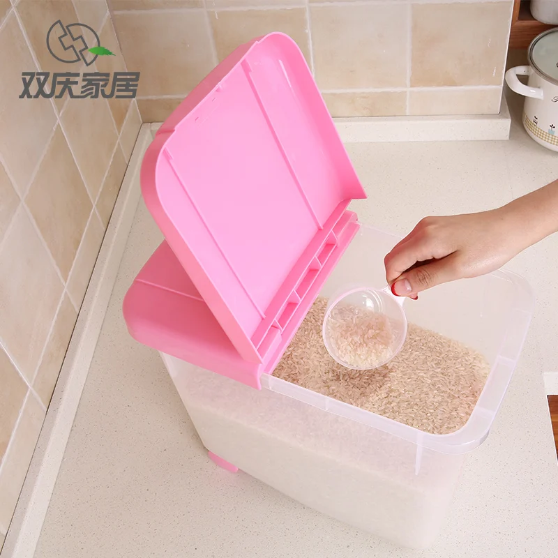 Kitchen storage and organization Color : Blue ACCDUER Rice Storage Container 15 kg Rice Box Container Rice Container Storage Container Grain Container Rice Storage Container with Lid