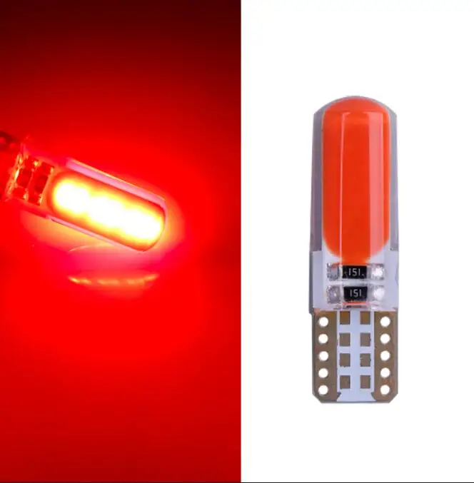 1 шт., автомобильный бочонок светодиодный T10 W5W светодиодный лампы W5W сигнальная лампа с can-bus 12SMD T10 силиконовый светодиодный светильник никаких ошибок выявлено не было разрешение на парковку светодиодные лампы номерных знаков DC12V - Испускаемый цвет: Красный