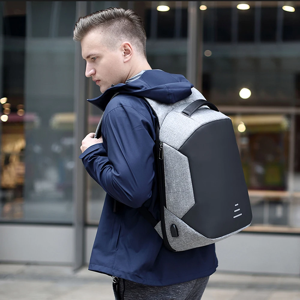 Мужской рюкзак VENIWAY XD с защитой от кражи для ноутбука 15 дюймов внешним usb портом