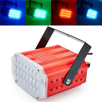 

Mini Music Controll 24RGB SMD5050 LED Strobe Light Disco Party DJ Bar Home Music Lamp Show Projector Stage Lighting Effect