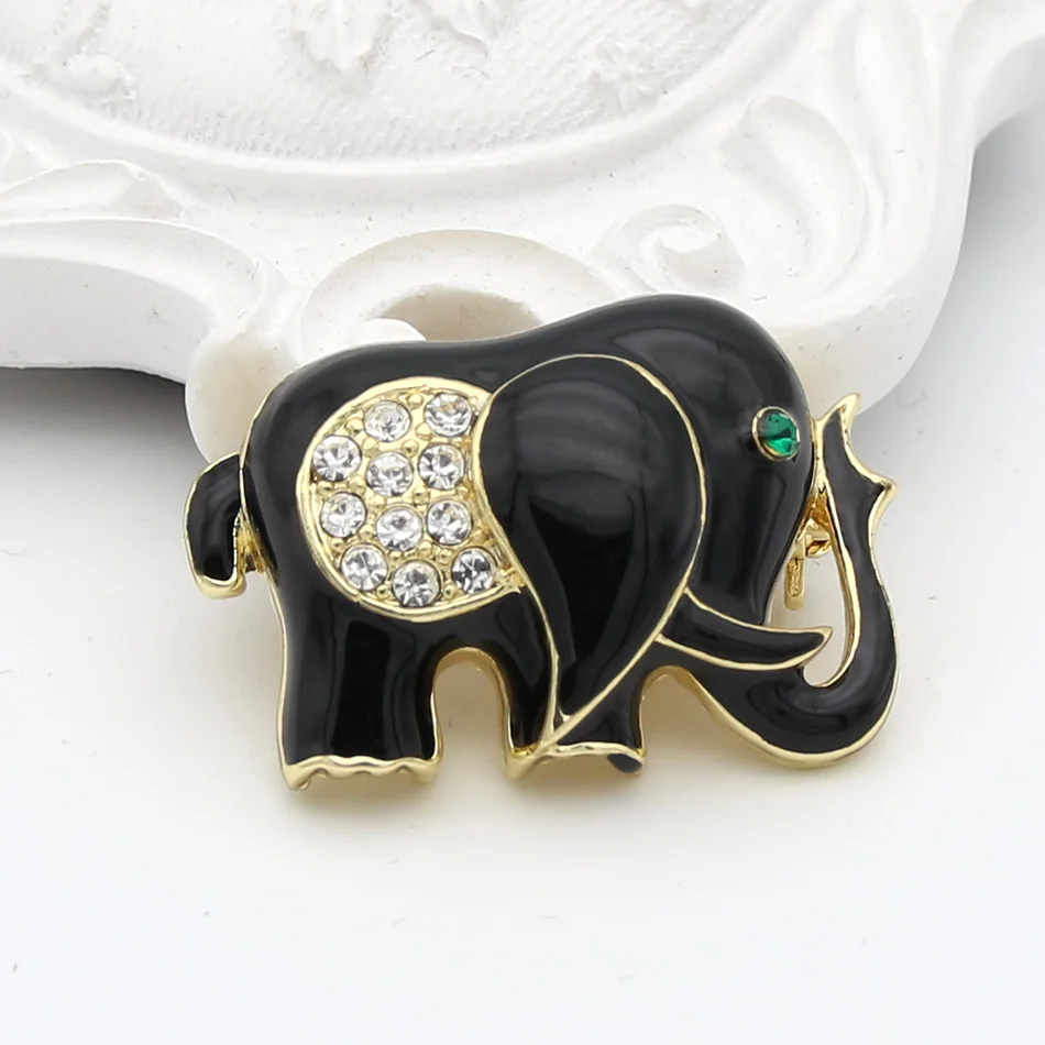 Женские эмалированные броши слоны на каждый день|clip for scarf|brooch clipelephant brooch |