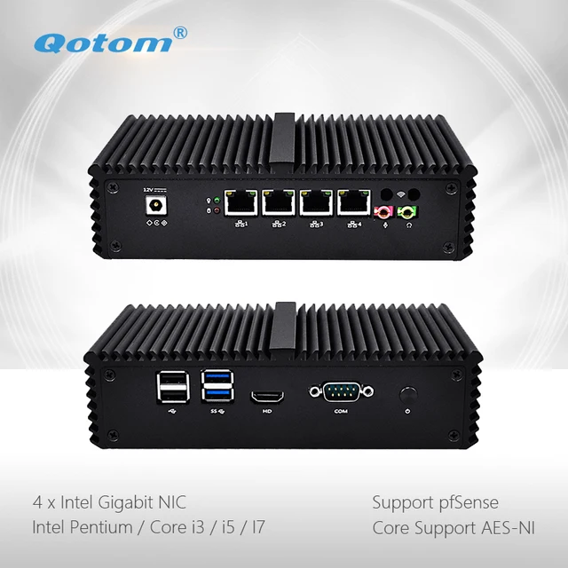 Best Price Qotom Mini PC Q300G4 Pentium i3 i5 i7 with 4 Gigabit NIC Support AES-NI Pfsense as Router Firewall Fanless Small Computer PC Box Best Price Qotom Mini PC Q300G4 Pentium i3 i5 i7 with 4 Gigabit NIC Support AES-NI Pfsense as Router Firewall Fanless Small Computer PC Box