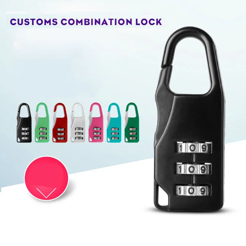 

1Pcs New Mini Padlock Travel Suitcase Luggage Security Password Lock 3 Digit Combination High Quality