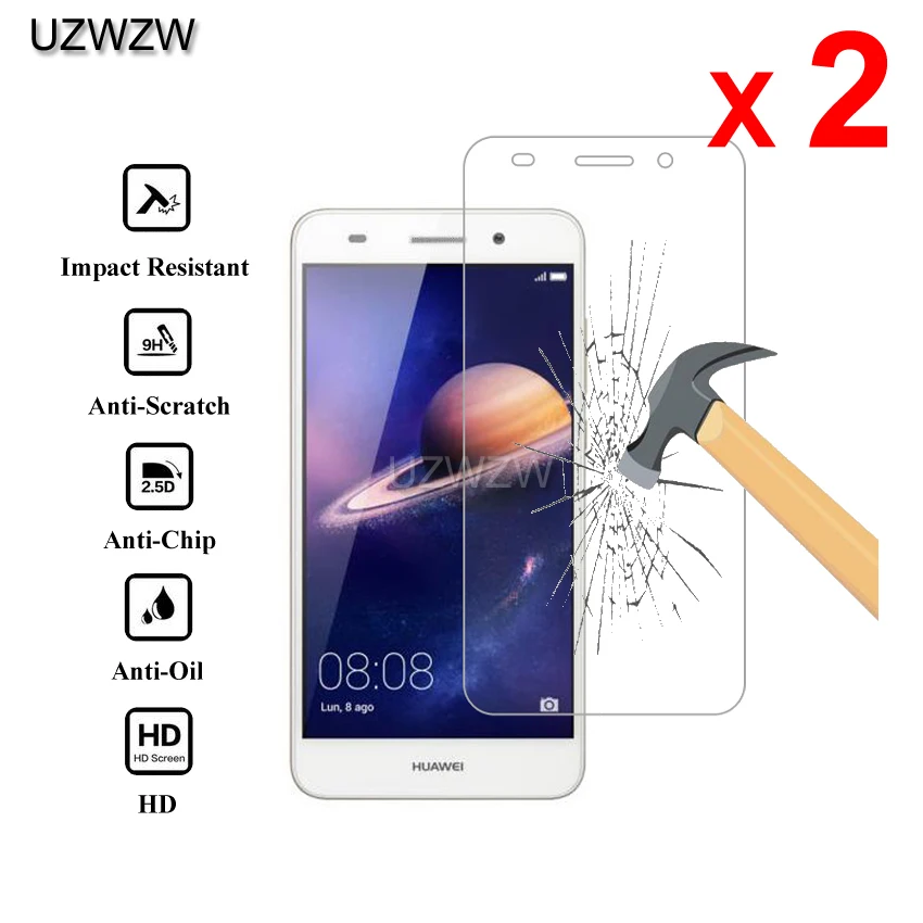 

2pcs For Huawei Y6 II Premium 2.5D 0.26mm Tempered Glass Screen Protector For Huawei Y6 II Y6II 3G/4G Protective Glass
