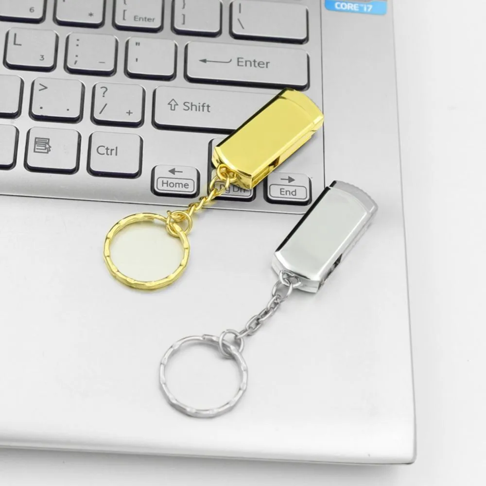 Водонепроницаемый USB Flash Drive металлическая ручка привода 4 GB 8 GB 16 ГБ, 32 ГБ, 64 Гб флешки USB флеш-накопитель Drive с брелок