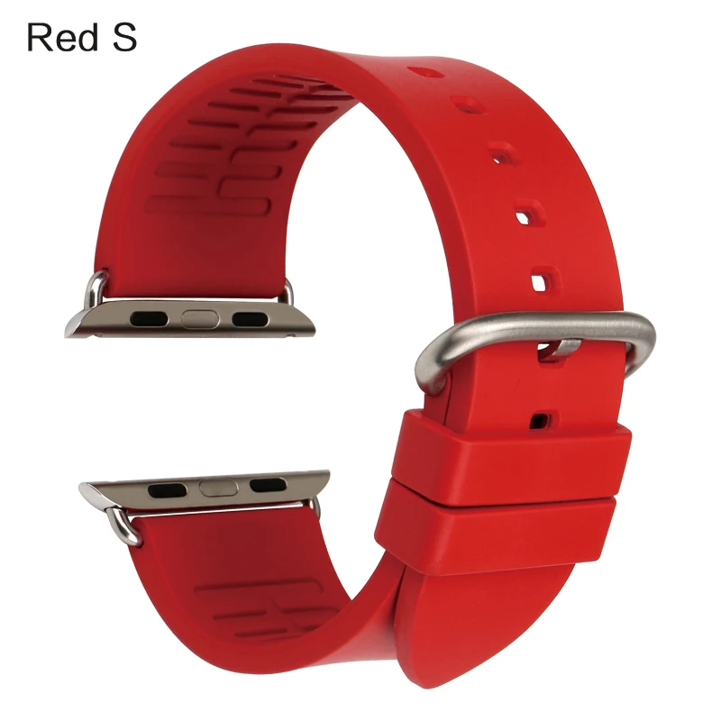 MAIKES ремешок для часов спортивный ремешок для часов аксессуары для часов для Apple Watch 42 мм 38 мм серия 4 3 2 1 iwatch 44 мм 40 мм браслет - Цвет ремешка: Rose red S